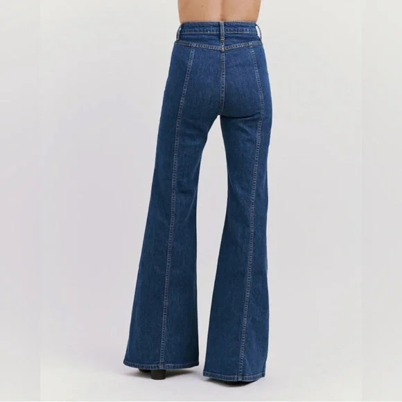 Stoned Immaculate Bardot High Waisted Bells in Filmore - Picture 6 of 13